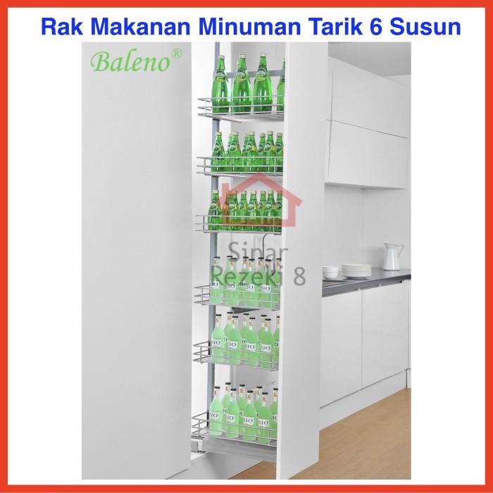 Jual Rak Tarik Makanan Lemari Dapur Botol Minuman Serbaguna Kitchen