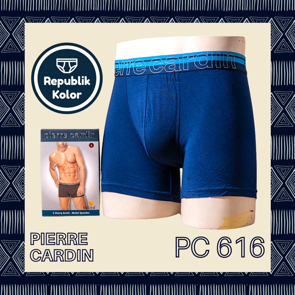 Jual BOXER PRIA PIERRE CARDIN PC 616 ISI 2 BAHAN MODAL SPANDEX