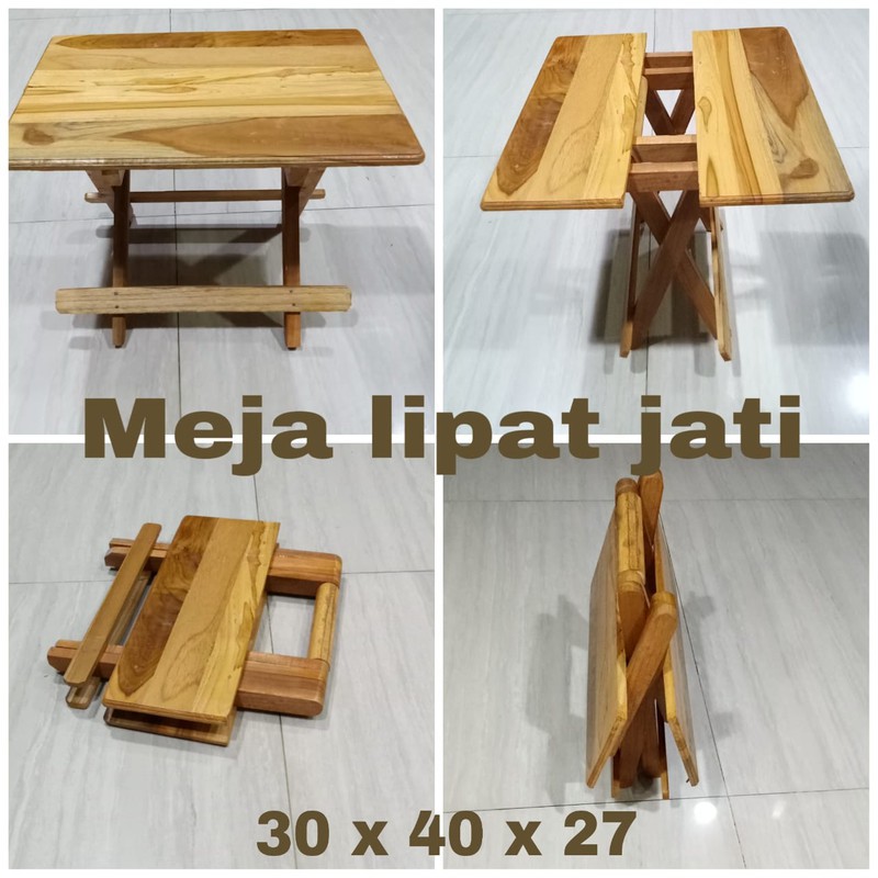 Jual Meja Lipat Kayu Jati Shopee Indonesia