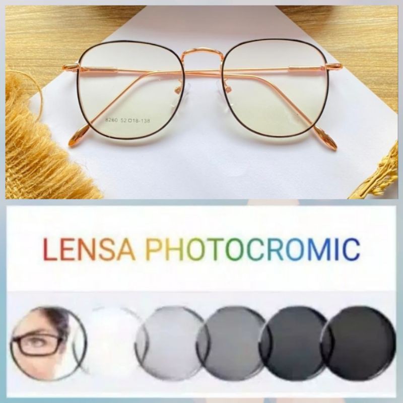 Jual Free Lensa Minus Atau Plus Frame Kacamata 8260 Shopee Indonesia