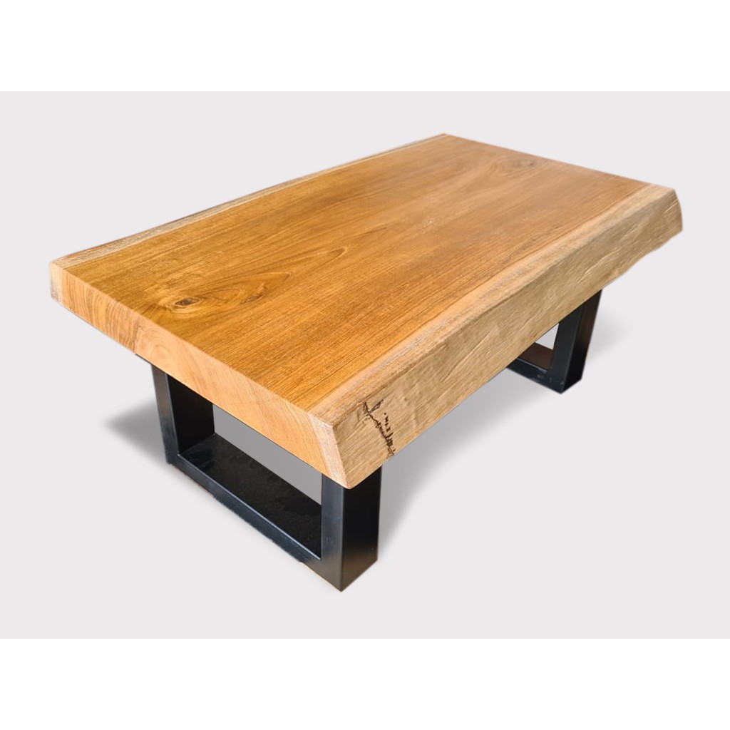 Jual Meja Kopi Kayu Jati Utuh Solid Tanpa Sambungan Coffee Table