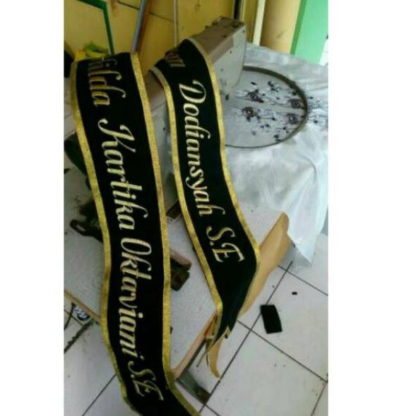 Jual Harga Promo 7KQAB Selempang Wisuda Selendang Satin Kilat 1 Hari