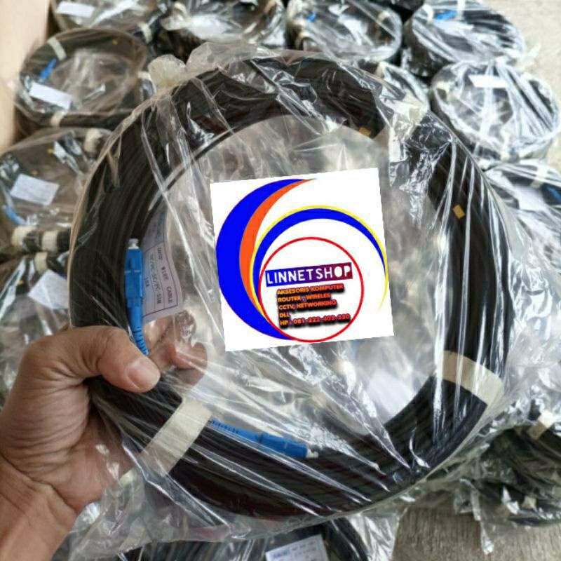 Jual Kabel FO Dropcore 50 M 1 Core 3 Seling FTTH Fiber Optik Pricon