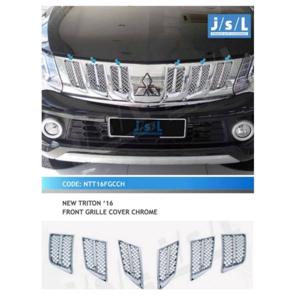 Jual Grill Depan Mobil All New Triton Front Grille Cover Chrome Jsl