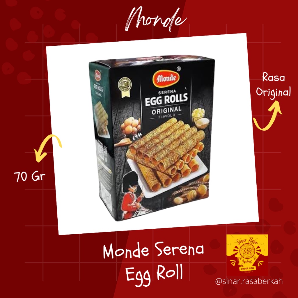 Jual Monde Serena Egg Roll 70gr Varian Rasa Original Chocolate Dan