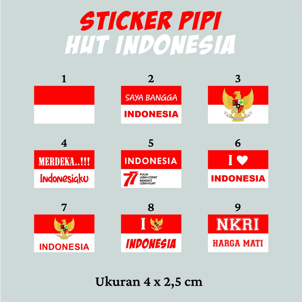 Jual STICKER PIPI HUT RI AGUSTUSAN MERAH PUTIH Shopee Indonesia