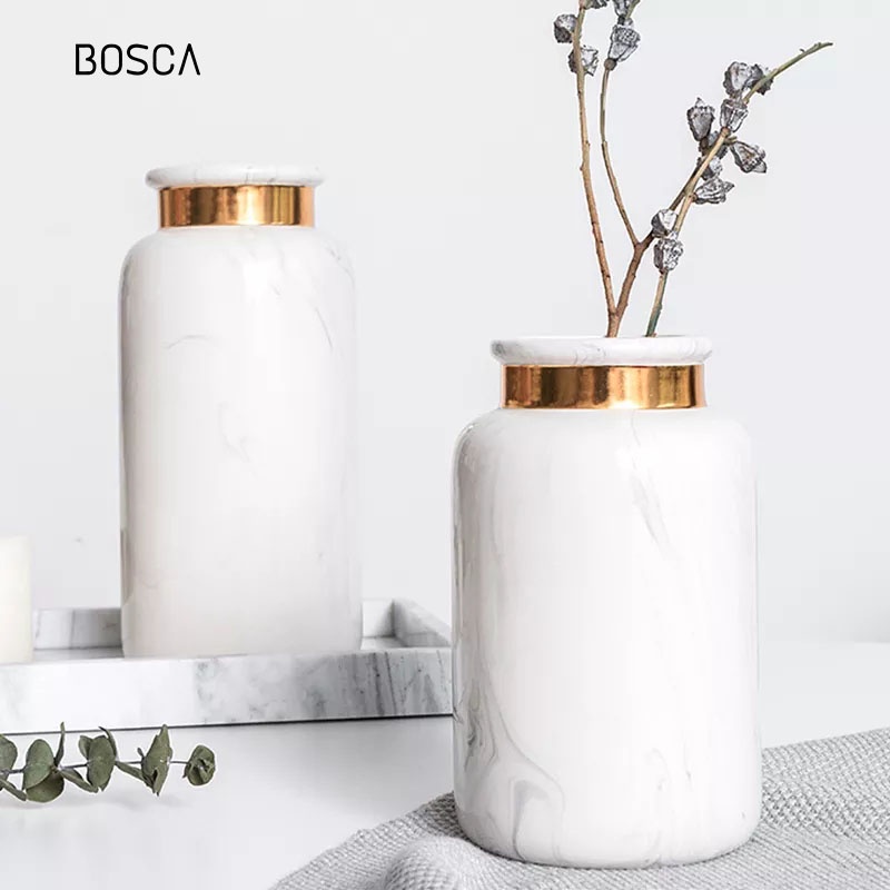 Jual Bosca Living Casa Golden Ceramic Flower Vase Vas Keramik