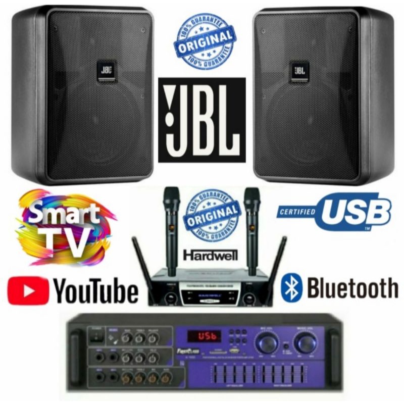 Jual Paket Set Karaoke JBL ORIGINAL 6 Inch Ampli Bluetooth 2 Mic