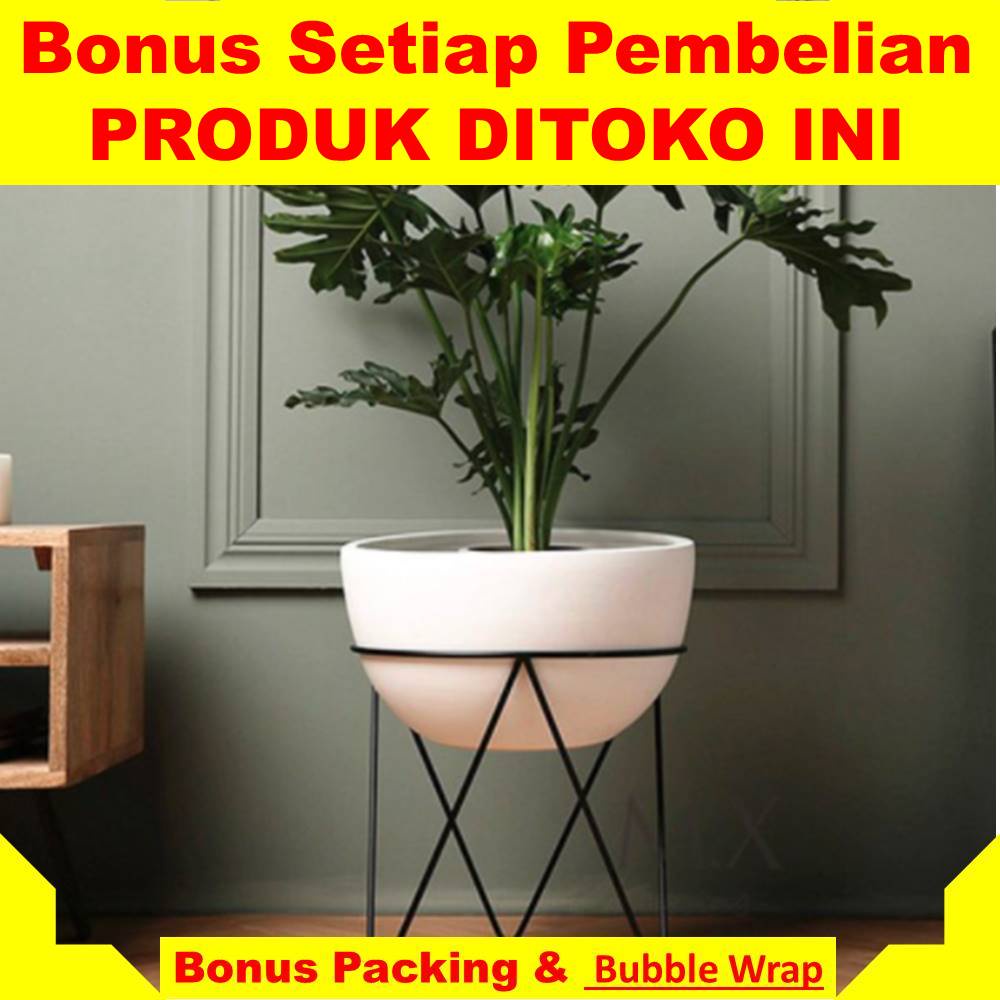 Jual Rak Bunga Besi Minimalis Tanaman Hias Standing Pot Gantung Balkon