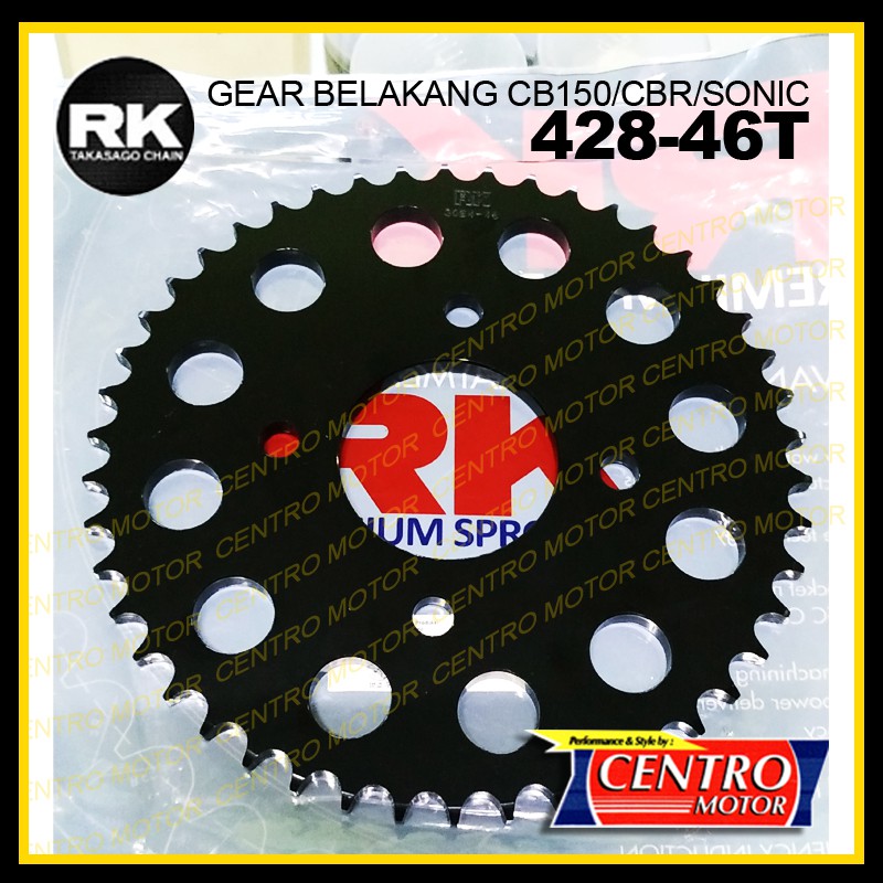 Jual GEAR BELAKANG CB150R RK TAKASAGO BLACK EDITION TERSEDIA UK 45 46