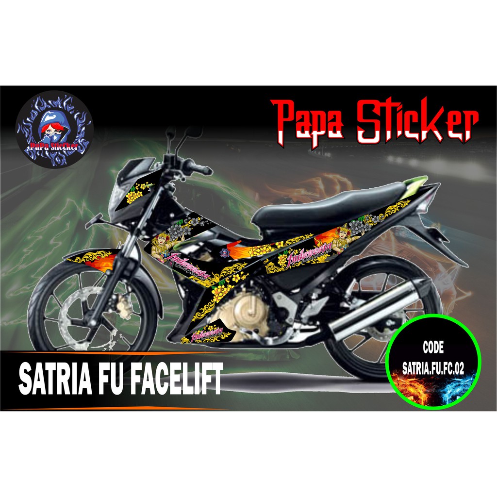 Jual STRIPING SATRIA FU FACELIFT STIKER MOTOR SATRIA FU FACELIFT