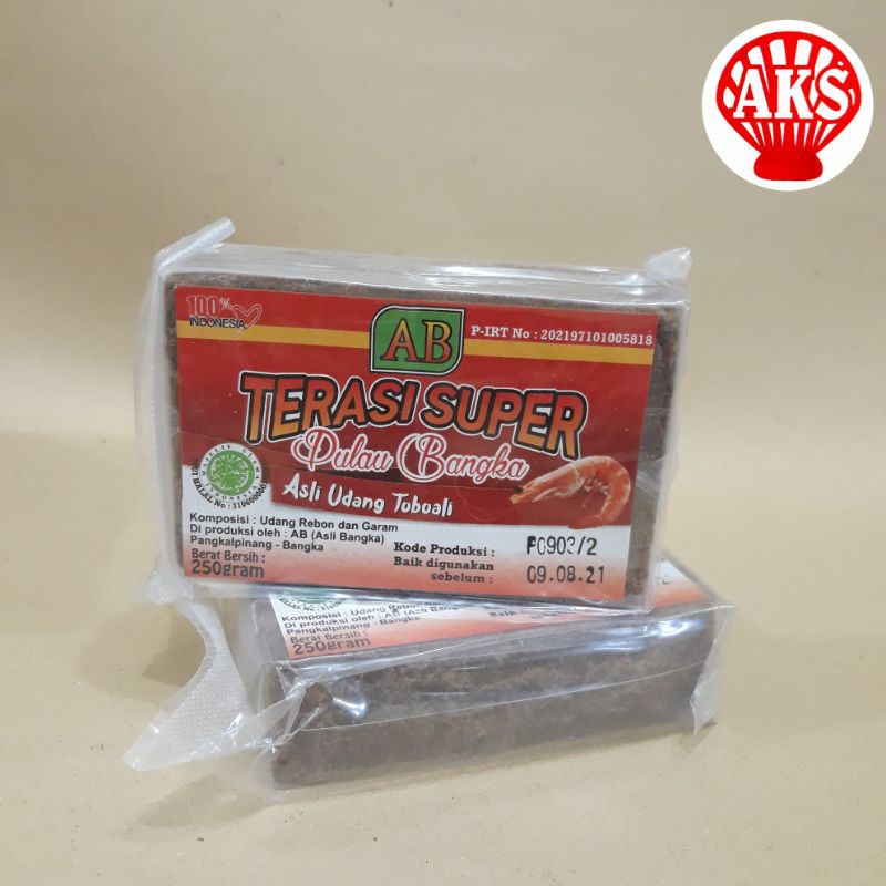 Jual Terasi Bangka AB Merah 250gr Makanan Khas Bangka Shopee Indonesia