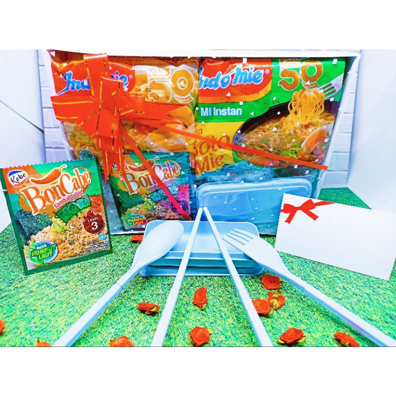 Jual Ready Indomie Snack Box Mini Gift Hamper Birthday Hadiah Kado