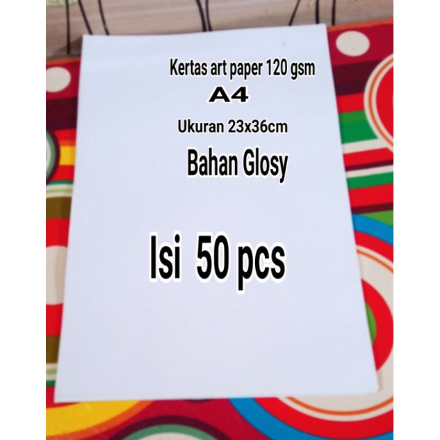 Jual Kertas Art Paper A4 120 Gsm 50 Lbr Glossy Shopee Indonesia