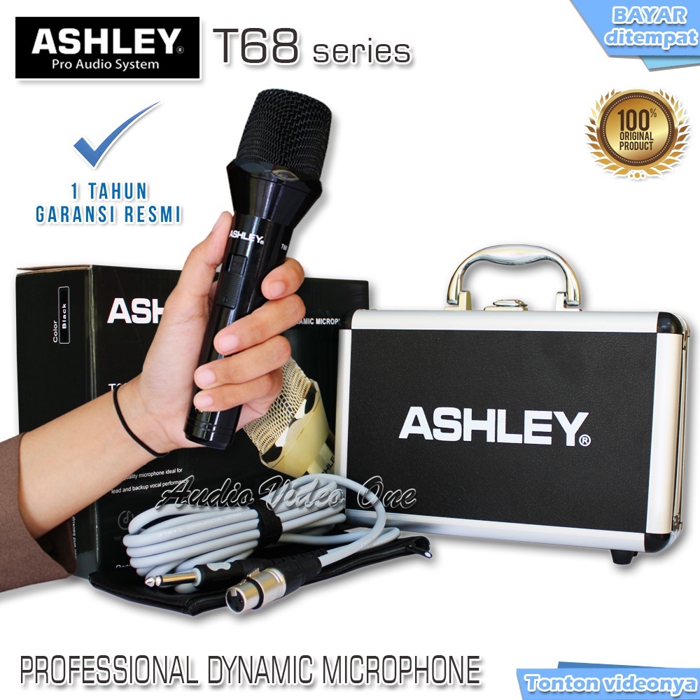 Jual Mic ASHLEY T68 SERIES Gratis Koper Hardcase Dan Cover Microphone