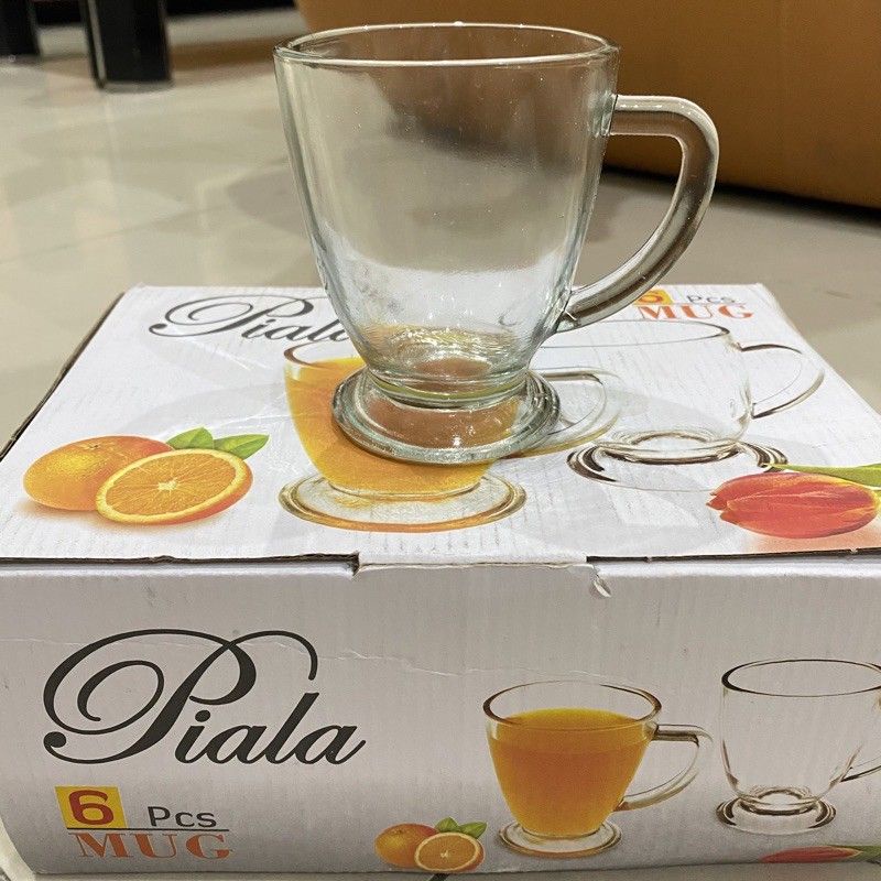 Jual Gelas Piala Gelas Gagang Kaca Gelas Kopi Souvenir Mug