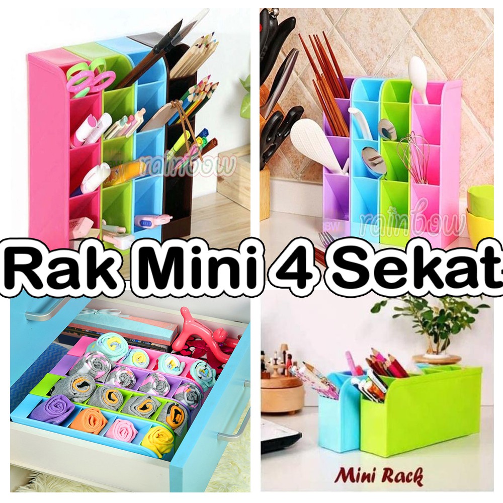 Jual Rak Laci Plastik Slot Rak Laci Mini Sekat Pulpen Spidol Rak