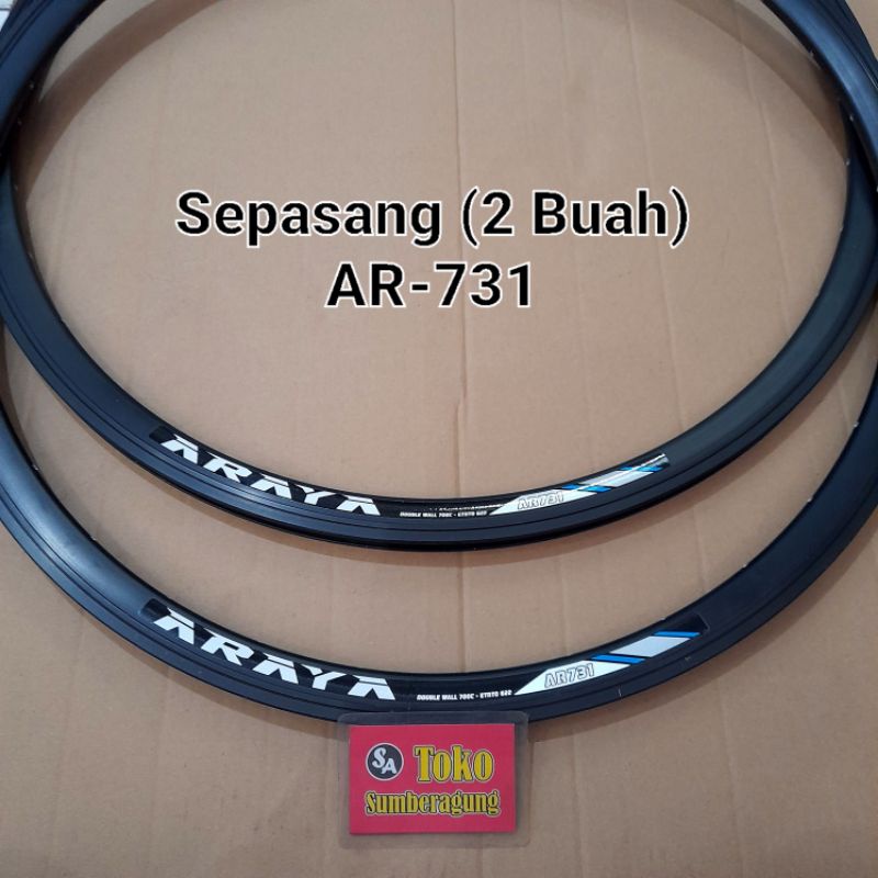 Jual Sepasang 2 Buah Velg Rims ARAYA 700C Sepeda RB Balap Fixie Hybrid