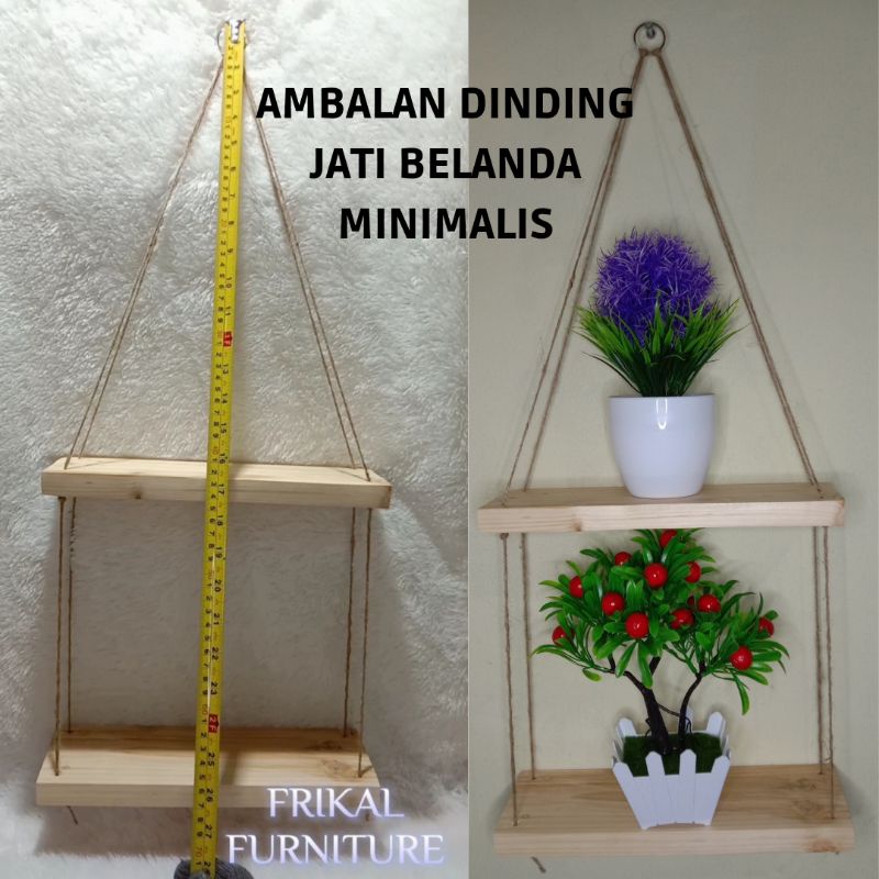 Jual Rak Gantung Dinding Ambalan Minimalis Kayu Jati Belanda Shopee