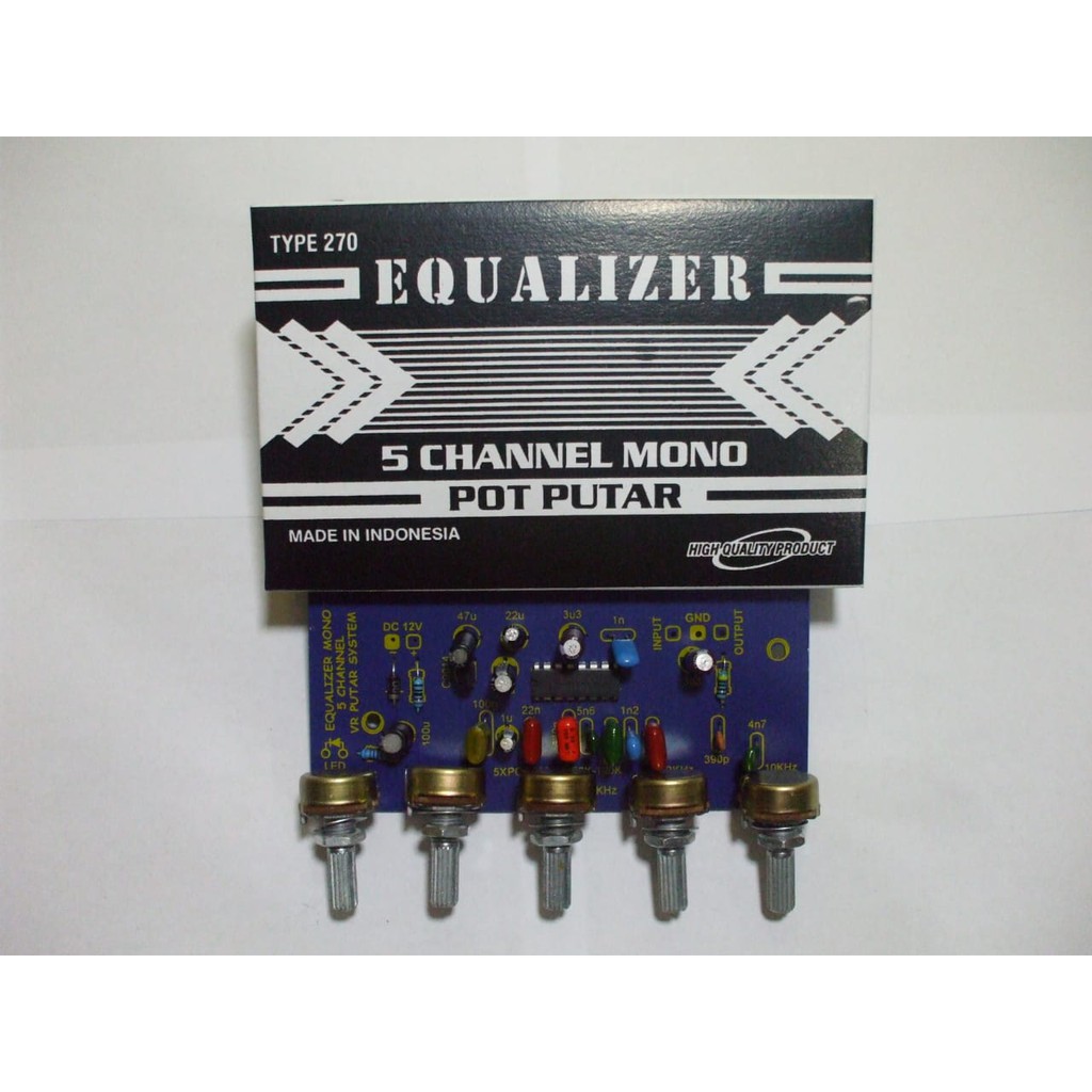 Jual Kit Equalizer 5 Channel Mono Potensio Putar Shopee Indonesia