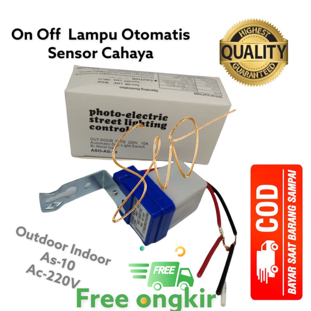 Jual Photocell AS 10A AC 220V AC Saklar Otomatis Sensor Cahaya Photo