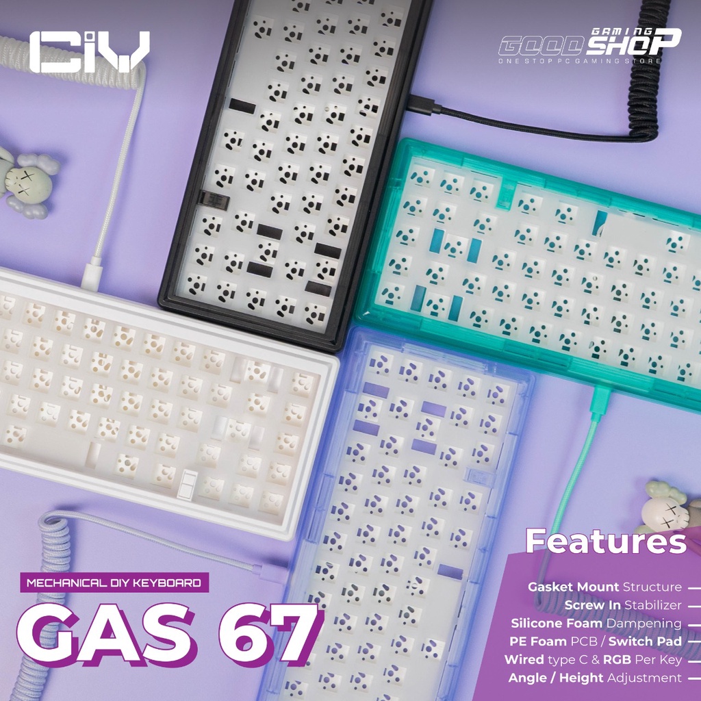 Jual Ciy Gas Gas Gasket Mount Barebone Rgb Keys Keyboard