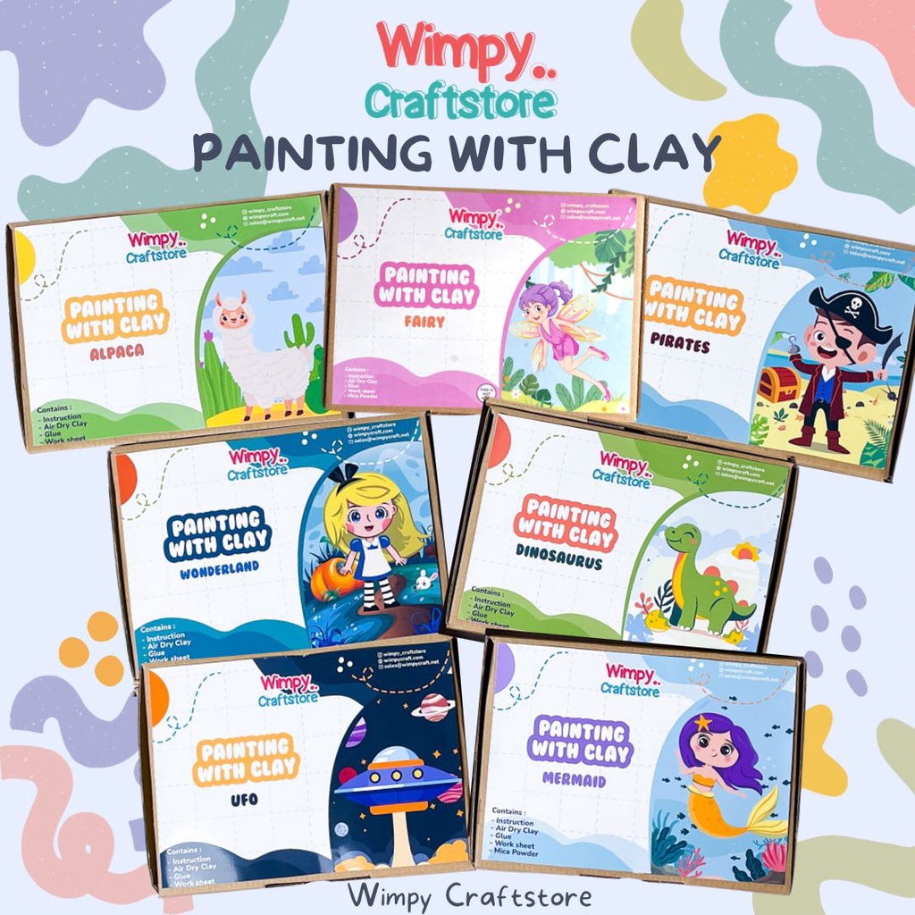 Jual Wimpy Craft KIT Painting With Clay Bahan Kerajinan Paket Belajar