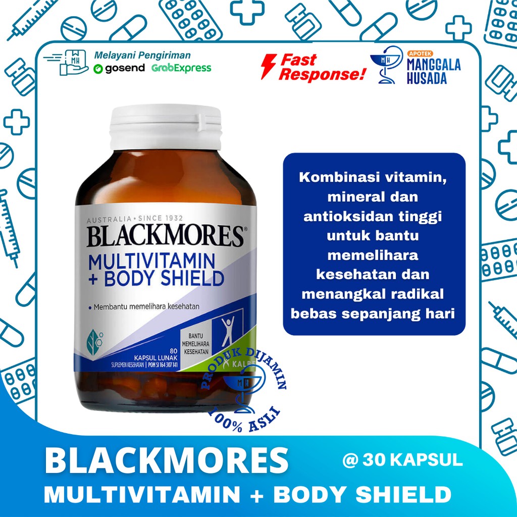 Jual Blackmores Multivitamin Body Shield Per Botol Kapsul