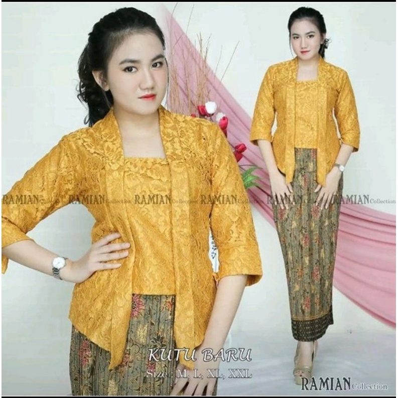 Jual Set Kebaya Brukat Kutu Baru Kebaya Wisuda Kebaya Modern Shopee