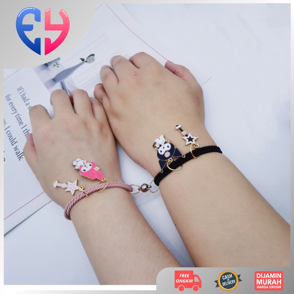 Jual EYSTOR Gelang Couple Magnet Bestie Cinta 2 Orang Karakter