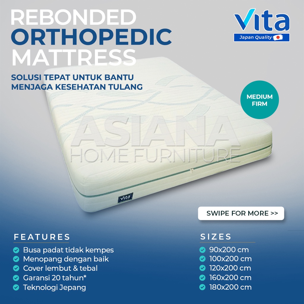 Jual Inoac Vita Kasur Busa Rebonded Orthopedic D40 Ukuran 90x200