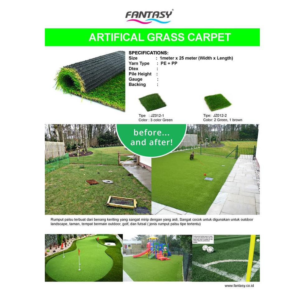 Jual Fantasy Karpet Rumput Palsu 50x100cm 7mm Artificial Grass