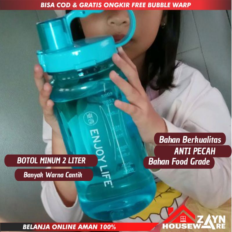 Jual Botol Minum Tumbler Tupperware Enjoy Life Kapasitas 2 Liter