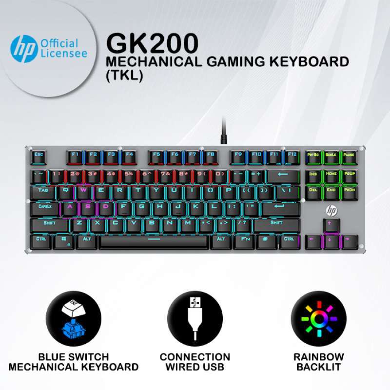 Jual Keyboard Gaming Hp Gk Rgb Blue Switch Tkl Mechanical Keyboard