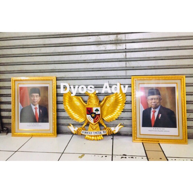 Jual Bingkai Frame Figura Presiden Wakil Dan Pajangan Garuda Pancasila