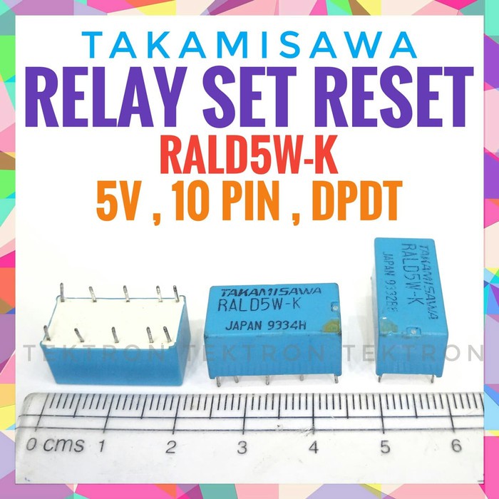 Jual Takamisawa Relay Vdc Set Reset Pin Dpdt Made In Japan V