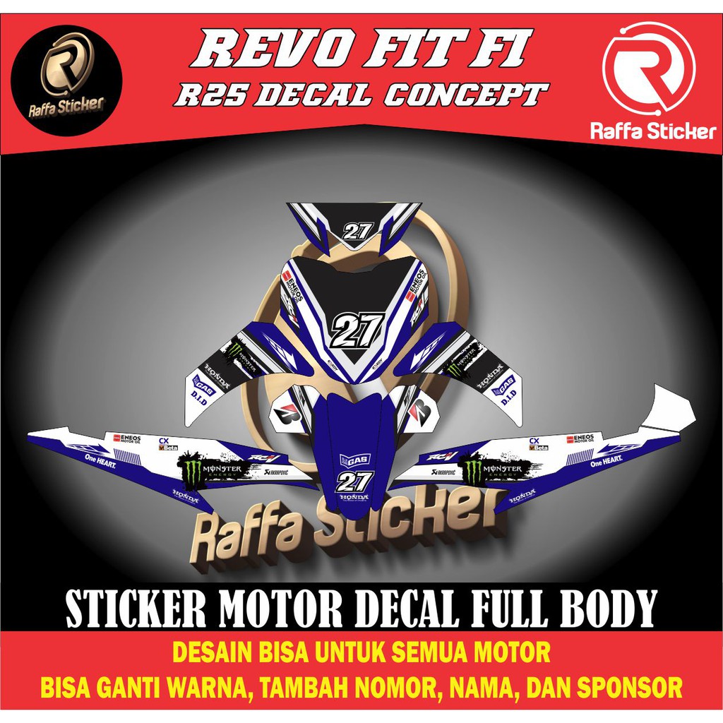 Jual STIKER FULL BODY REVO FIT DECAL MOTOR REVO FIT STRIPING REVO FIT