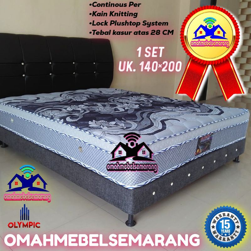 Jual Set Springbed OLYMPIC BEARLAND GRIZZLY Bed Set Matras Kasur Plush