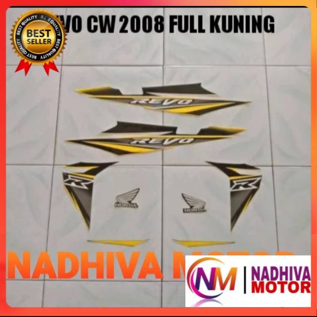 Jual Stiker Sticker Striping Lis Les Body Honda Revo Cw Old Kuning 2007