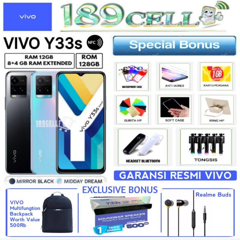 Jual VIVO Y33S 8 128 Y33 S RAM 8 128 GB Y20sG 4 128 Y02T 4 64