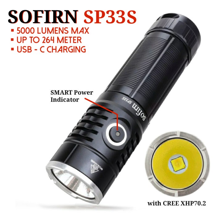 Jual Sofirn Sp S Senter Led Cree Xhp Xhp B Lumens Usb C