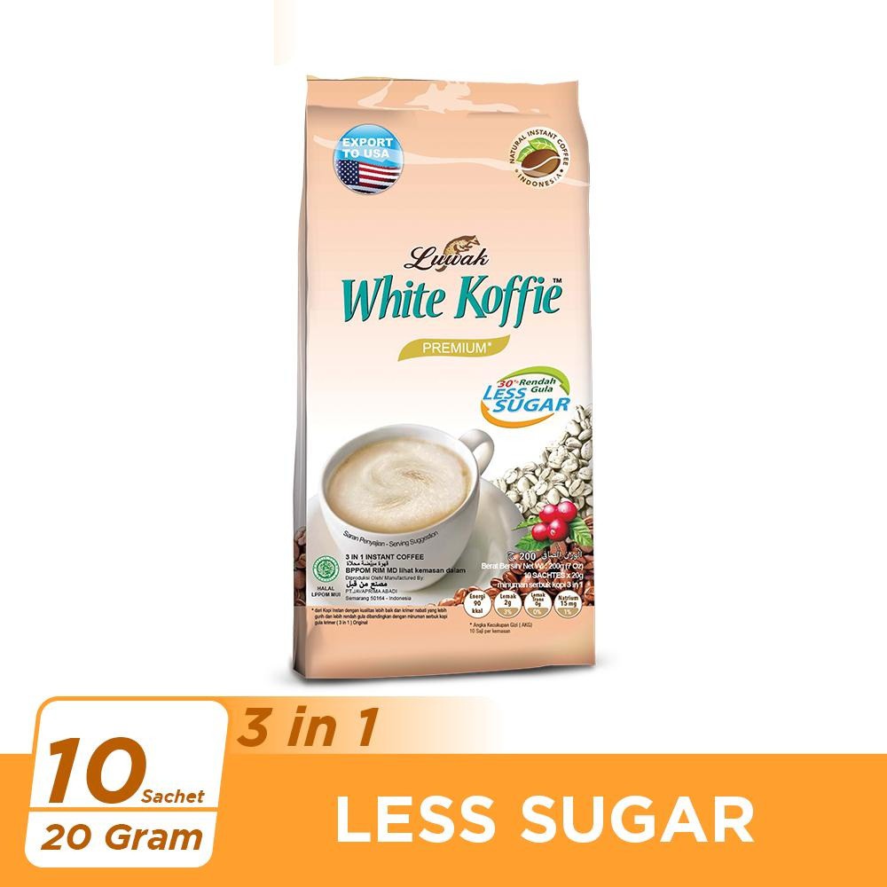 Jual Kopi Luwak White Koffie Premium Less Sugar Bag X Gr Aba