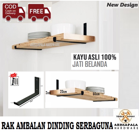 Jual Rak Ambalan Tempel Dinding Rak Dapur Kamar Ruang Tamu Hiasan