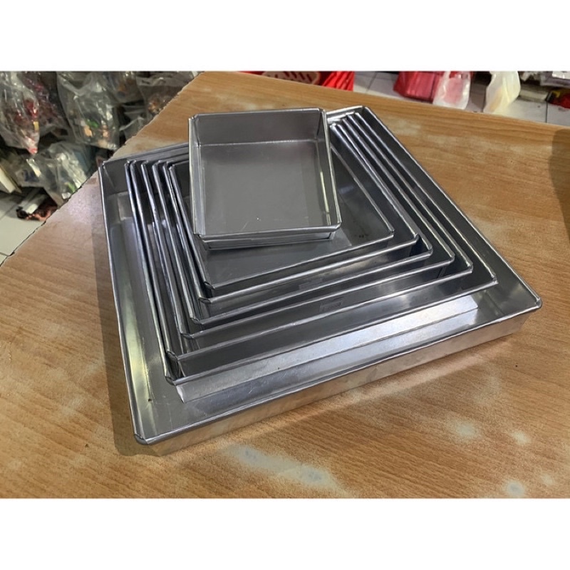 Jual Loyang Kotak X Cm Tinggi Cm Cetakan Aluminium Pan