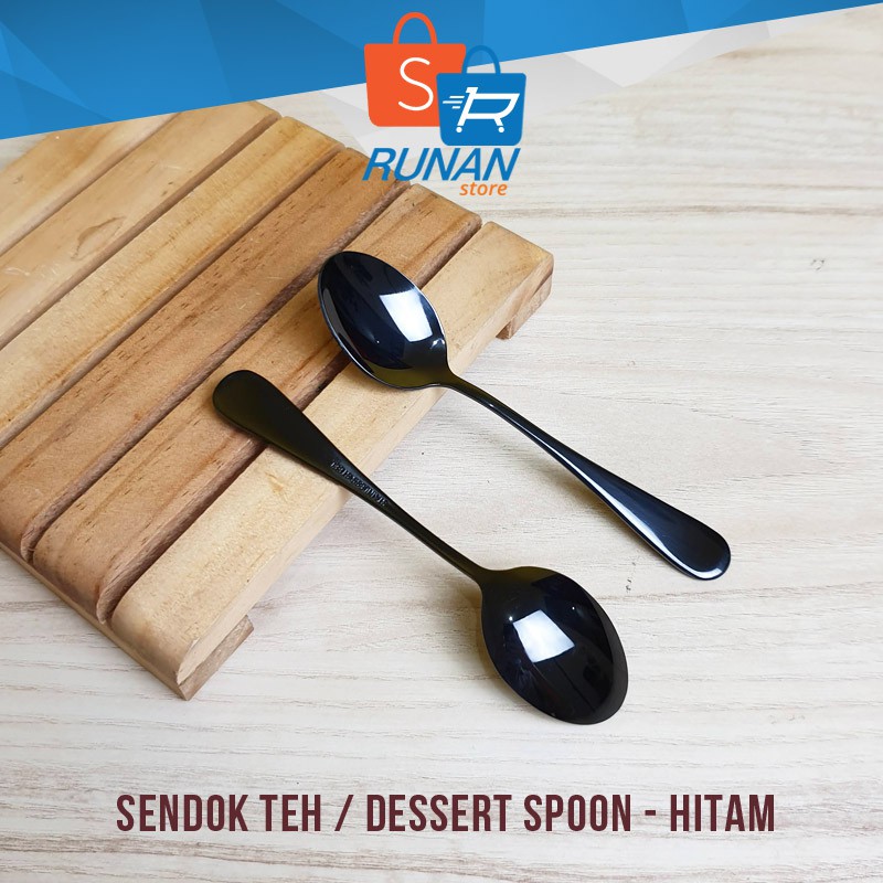 Jual Sendok Teh Stainless Hitam Tea Spoon Dessert Spoon Black Sendok