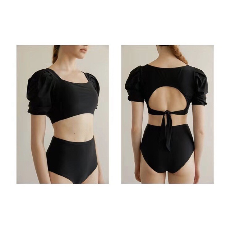 Jual Bikini Holic True Black Basic Bikini Set Shopee Indonesia