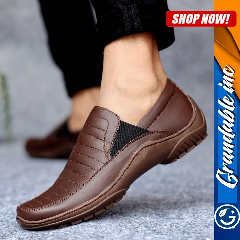 Jual GRANDABLE CORZA Sepatu Slip On Casual Kerja Semi Formal Kasual