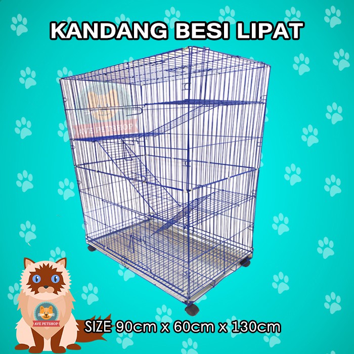 Jual Kandang Kucing Tingkat Besi Lipat Ukuran Cm X Cm X Cm