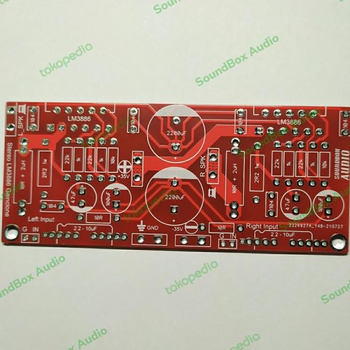 Jual Pcb Nano Stereo Gainclone Lm3886 Fr4 Double Layer Sale Shopee