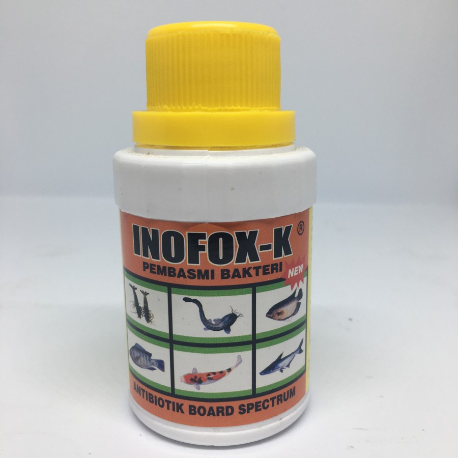 Jual Inofox K Pembasmi Bakteri Ikan Antibiotik Board Spectrum 120 Ml